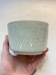 A Chinese qingbai bowl with castor relief design, Song