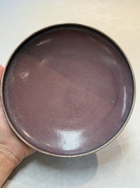 A Chinese 'jun' plate, Ming or later