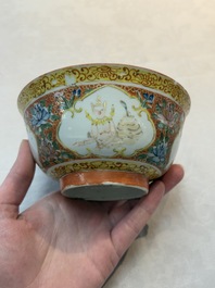 Two pairs of Chinese polychrome Bencharong bowls for the Thai market, 19th C.