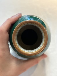 Four Chinese green crackle-glazed vases, 19th C.