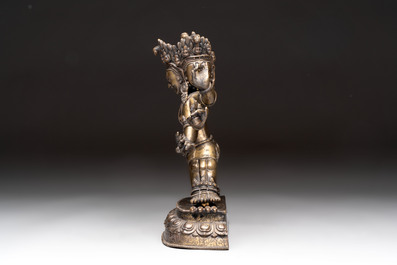 A fine Tibetan bronze sculpture of Mahakala, 19th C.