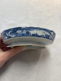 A Japanese blue and white 'rabbit' cup and a 'deer' plate, Edo, 17th C.