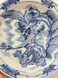 A pair of Japanese 'Master of the Rocks' plates, Arita, Edo, 17th C.