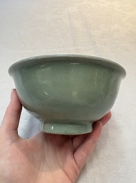 Two Chinese Longquan celadon bowls, Ming