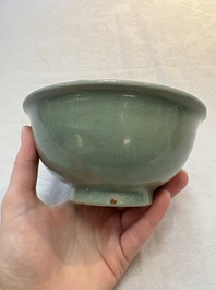 Two Chinese Longquan celadon bowls, Ming