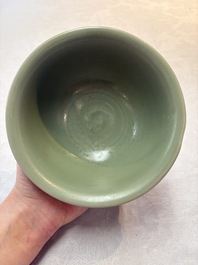 Two Chinese Longquan celadon bowls, Ming