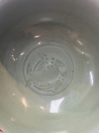 Two Chinese Longquan celadon bowls, Ming