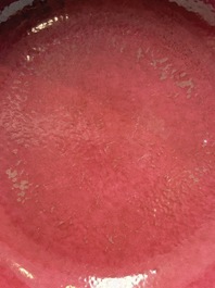 A Chinese ruby-pink-glazed plate, Jiaqing mark and of the period