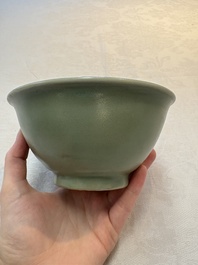 Two Chinese Longquan celadon bowls, Ming