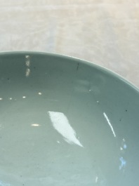 A Chinese copper-red-glazed bowl and brush washer, Xuande mark, 18/19th C.