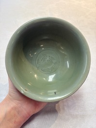 Two Chinese Longquan celadon bowls, Ming