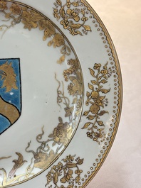 A Chinese armorial plate with the arms of West for the English market, Yongzheng, ca. 1733