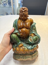A Chinese fahua Milefo Buddha, Ming