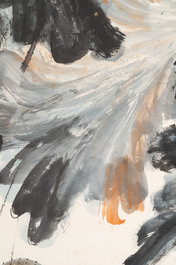 In the manner of Zhang Daqian 張大千 (1898-1983): 'Lotus', ink and colour on paper