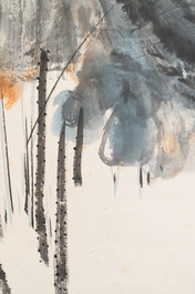 In the manner of Zhang Daqian 張大千 (1898-1983): 'Lotus', ink and colour on paper