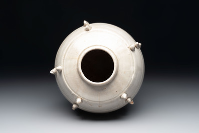 A Chinese qingbai multi-cornered jar, Song