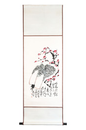 In the manner of Li Kuchan 李苦禪 (1899-1983): 'Chinese cabbage and prunus blossoms', ink and colour on paper