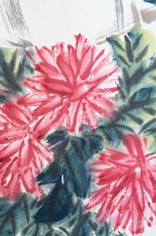 Linlu Xu 许麟庐 (1916-2011): 'Bird and chrysanthemum', ink and colour on paper