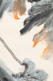 In the manner of Zhang Daqian 張大千 (1898-1983): 'Lotus', ink and colour on paper
