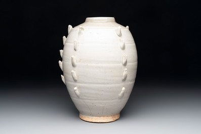 A Chinese qingbai multi-cornered jar, Song