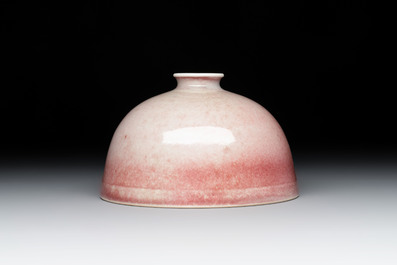 A Chinese peachbloom-glazed water pot or taibaizun, Kangxi mark and of the period