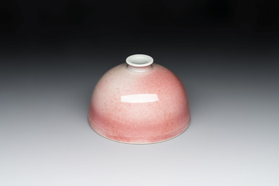 A Chinese peachbloom-glazed water pot or taibaizun, Kangxi mark and of the period