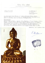 A fine Sino-Tibetan gilt-bronze figure of Buddha Shakyamuni, 17th C.