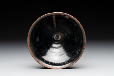Three Chinese Jian 'hare fur' tea bowls, Song/Yuan