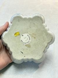 A fine Chinese famille rose tea caddy and a pattipan or teapot stand, Yongzheng/Qianlong