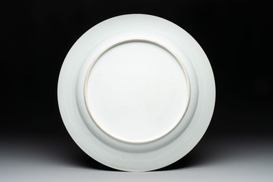 A large Chinese famille rose dish with narrative design, 19th C.