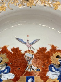 A pair of Chinese armorial dishes with the arms of Valckenier of Amsterdam for the Dutch market, Yongzheng