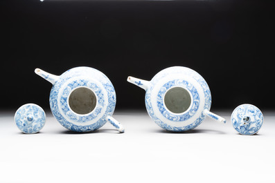 Eight Chinese blue and white shipwreck wares, 17/18th C.
