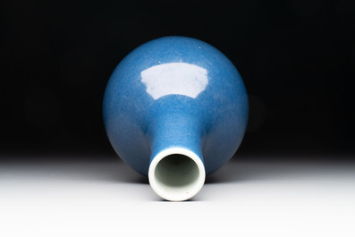 Four Chinese sacrificial blue-glazed wares, Qianlong mark, 18/19th C.