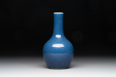 Four Chinese sacrificial blue-glazed wares, Qianlong mark, 18/19th C.
