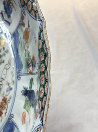 A Chinese famille verte armorial 'Provinces' dish with the arms of Amsterdam, Kangxi