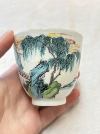 A fine Chinese famille rose 'Xi Xiang Ji' cup, Yongzheng