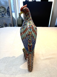 A pair of famille rose-style models of pheasants, Samson, Paris, 19th C.
