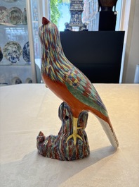 A pair of famille rose-style models of pheasants, Samson, Paris, 19th C.