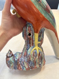 A pair of famille rose-style models of pheasants, Samson, Paris, 19th C.