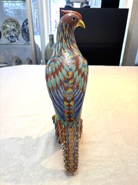 A pair of famille rose-style models of pheasants, Samson, Paris, 19th C.