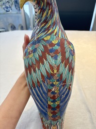 A pair of famille rose-style models of pheasants, Samson, Paris, 19th C.