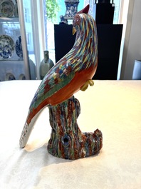 A pair of famille rose-style models of pheasants, Samson, Paris, 19th C.