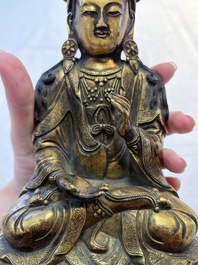 A fine Chinese gilt-bronze Bodhisattva, 18/19th C.