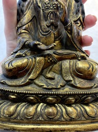 A fine Chinese gilt-bronze Bodhisattva, 18/19th C.