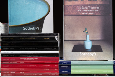 A collection of 38 Christies, Bonhams and Sotheby's auction catalogues on Chinese and Asian art, 2002-2021