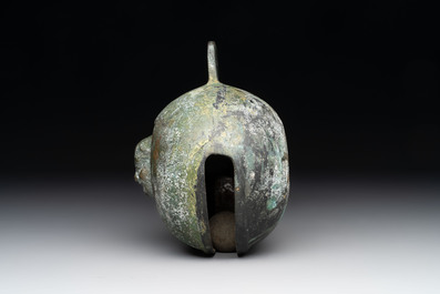 A rare Chinese Taiping Heavenly Kingdom alarm bell, Zhang Ji 漳記 mark, Guangxi, dated 1851