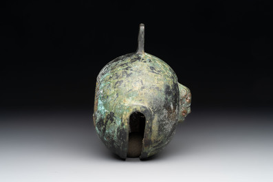 A rare Chinese Taiping Heavenly Kingdom alarm bell, Zhang Ji 漳記 mark, Guangxi, dated 1851