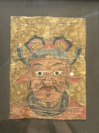 Vietnamese school: 'Two Portraits of Taoist Shamans Dao', ink and colour on parchment, 18/19th C.