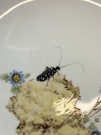 Five Chinese polychrome plates, signed Zou Furen 邹甫仁, dated 1989