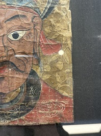 Vietnamese school: 'Two Portraits of Taoist Shamans Dao', ink and colour on parchment, 18/19th C.